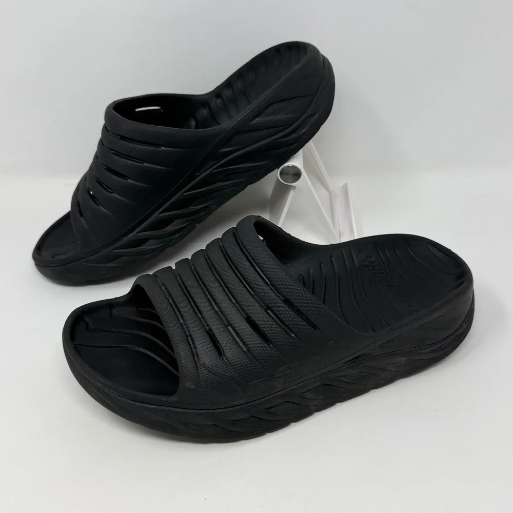 Hoka One One Ora Recovery Slide 2 Black Mens 7 Womens 9 Athletic Sandals 1099673
